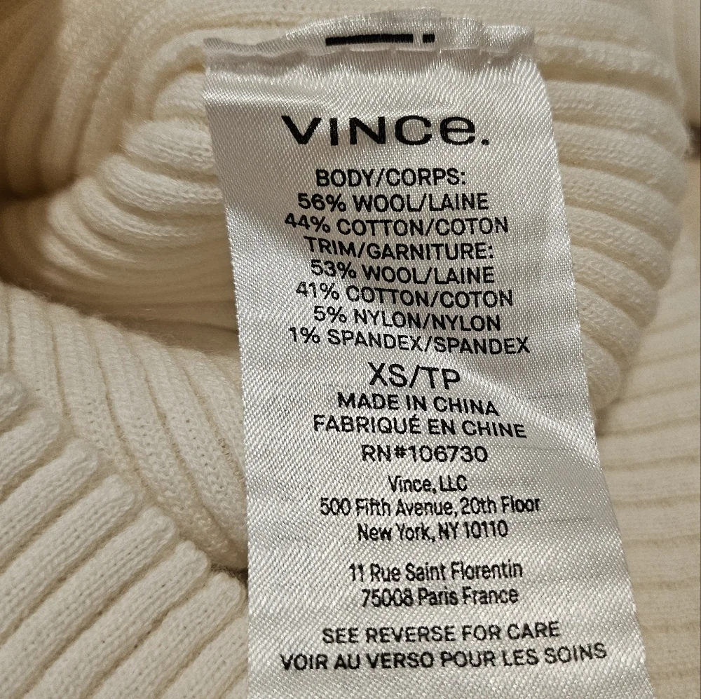 Vince Wool Rib Knit Crew Neck Sweater - Picture 6 of 7